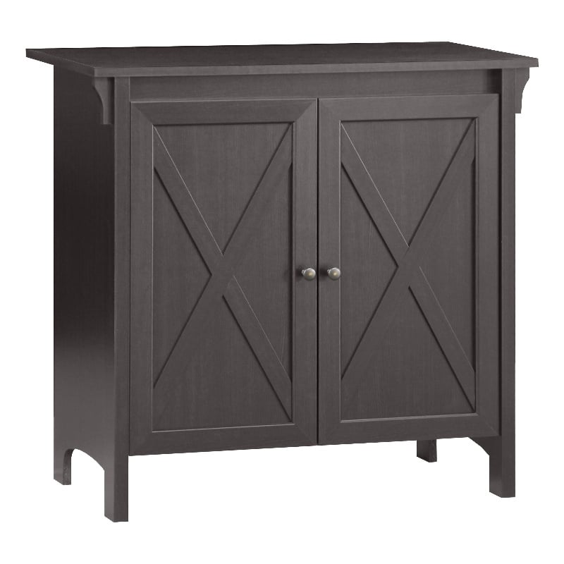 Saint Birch Hawksbury 2-Door Farmhouse Wood Storage Cabinet in Espresso