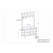 Saint Birch Salisbury 4-Shelf Modern Wood Hall Tree & Shoe Bench in Rustic Brown