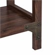 Saint Birch Logan 4-Shelf X-Cross Modern Wood Bookcase in Walnut