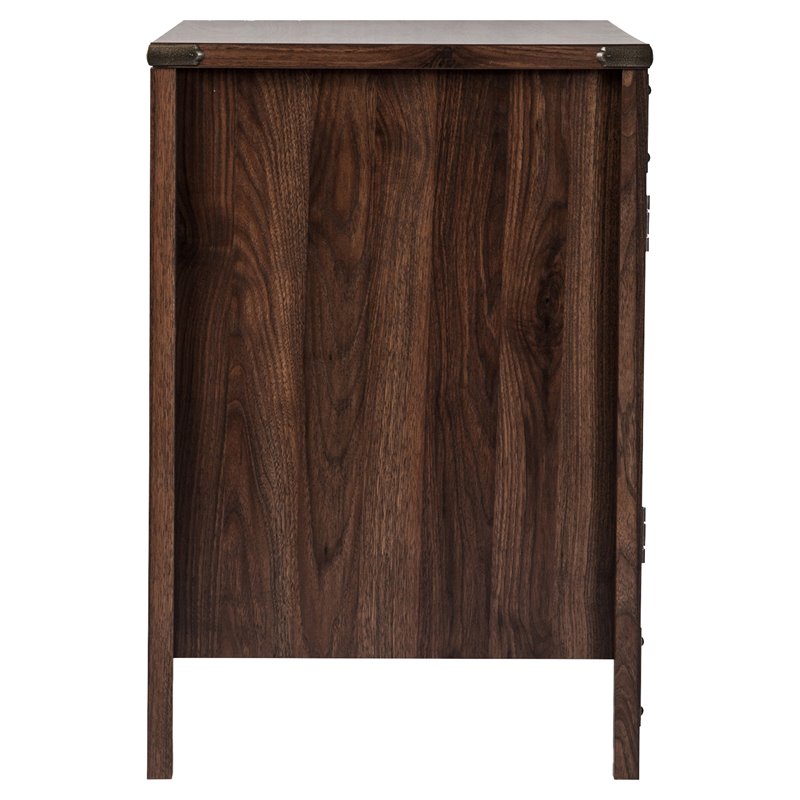 Saint Birch Logan 2-Door Transitional Wood Storage Cabinet in Walnut