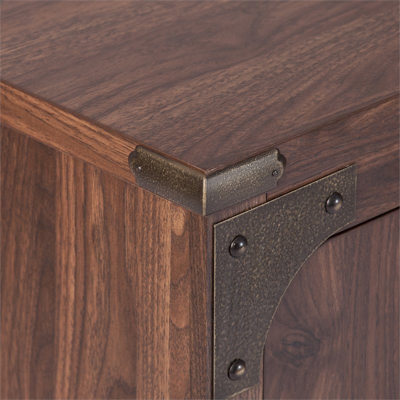 Saint Birch Logan 2-Door Transitional Wood Storage Cabinet in Walnut