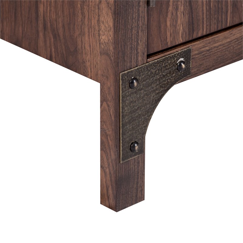 Saint Birch Logan 2-Door Transitional Wood Storage Cabinet in Walnut