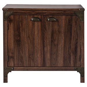 Saint Birch Logan 2-Door Transitional Wood Storage Cabinet in Walnut
