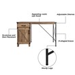 Saint Birch Oxford 1-Drawer Modern Wood Writing Desk in Rustic Oak