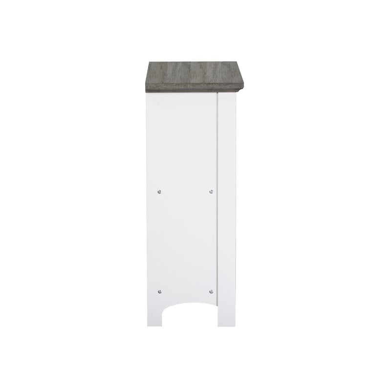 Saint Birch Olivia 4-Shelf Modern Wood Bookcase in Gray Oak/White