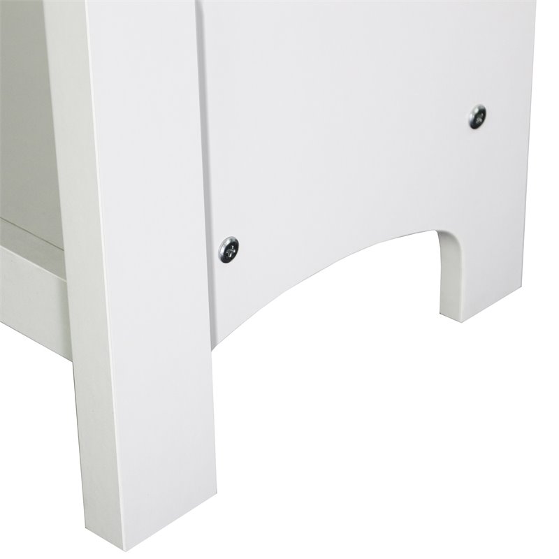 Saint Birch Olivia 4-Shelf Modern Wood Bookcase in Gray Oak/White