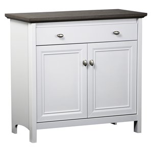 Saint Birch Olivia Modern Wood Storage Cabinet in Gray Oak/White
