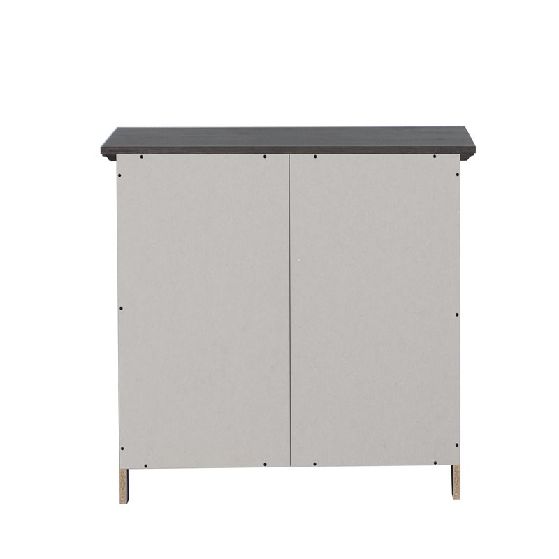 Saint Birch Olivia Modern Wood File Cabinet in Gray Oak/White