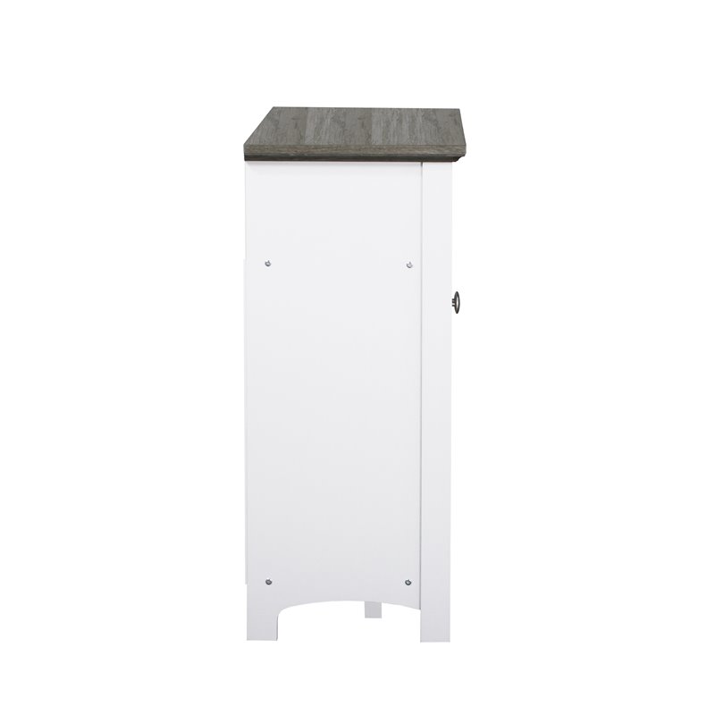 Saint Birch Olivia Modern Wood Console Table in Gray Oak/White