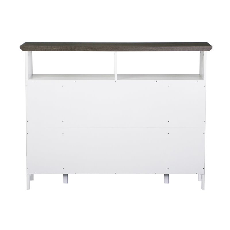Saint Birch Olivia Modern Wood Console Table in Gray Oak/White