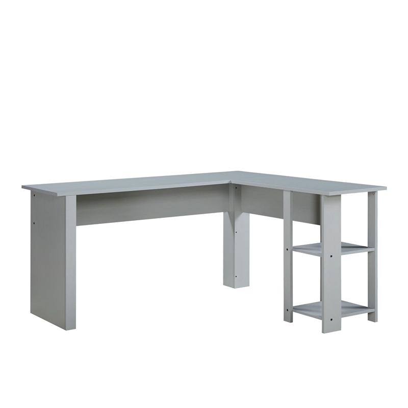 Saint Birch Hanzila L-Shaped Modern Wood Executive Desk in Cape Code Gray
