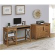 Saint Birch Austin Farmhouse 2-Shelf Wood Writing Desk in Rustic Brown