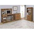 Saint Birch Austin Farmhouse 2-Shelf Wood Writing Desk in Rustic Brown