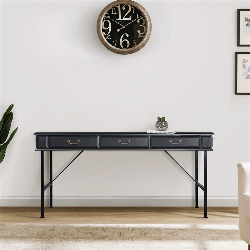 Saint Birch Contemporary Wood Writing Desk in Brown