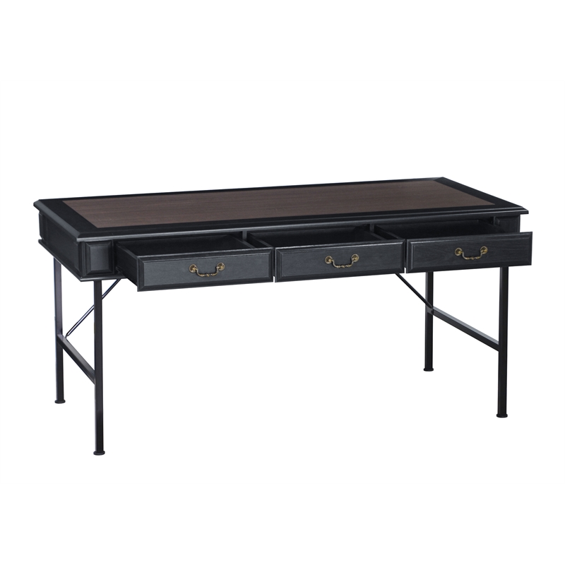 Saint Birch Contemporary Wood Writing Desk in Brown