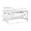 Saint Birch Alaska Wood 59.5 Inches Writing Desk in White