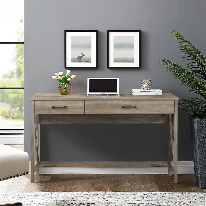 Saint Birch Alaska 47 inches Wood Wrinting Desk in Rustic Oak