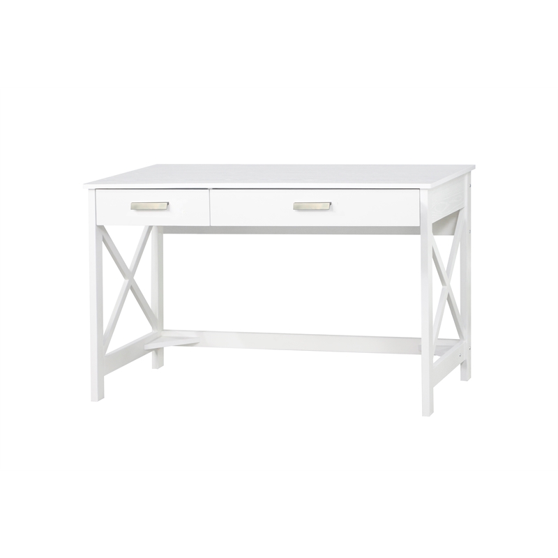 Saint Birch Alaska Contemporary Wood 47 inches Wrinting Desk in White