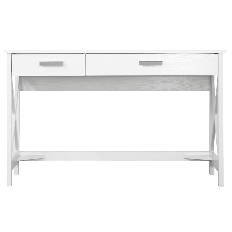 Saint Birch Alaska Contemporary Wood 47 inches Wrinting Desk in White