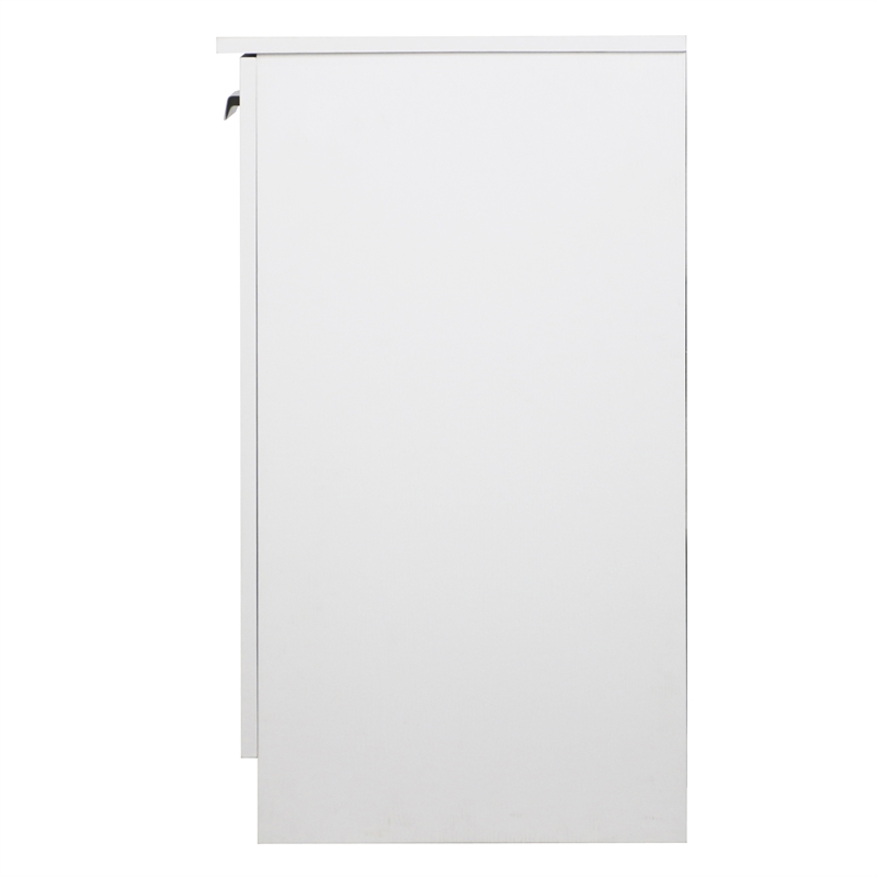 Saint Birch Alaska Wood 3 Door Credenza File Cabinet in White