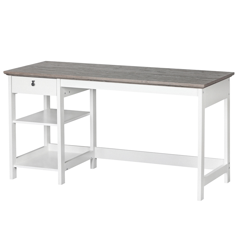 Saint Birch Finley Contemporary 59 Inches Wood Writing Desk in Walnut