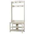 Saint Birch Hawksbury 31.5 Inches Wood Hall Tree And Shoe Bench in Antique White