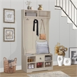 Saint Birch Hawksbury Wood Hall Tree and Shoe Bench in Antique White