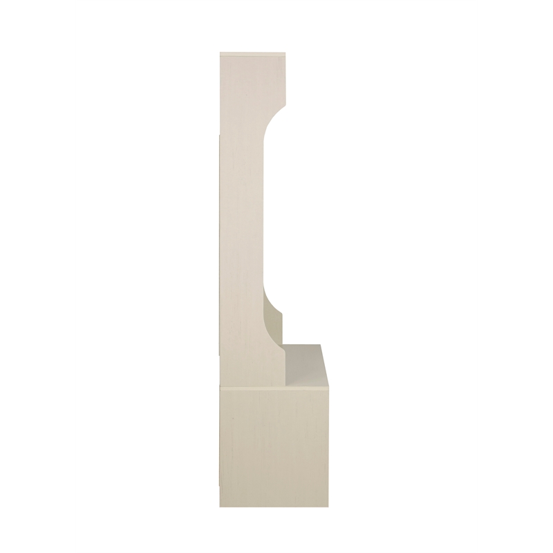 Saint Birch Hawksbury Wood Hall Tree and Shoe Bench in Antique White