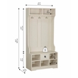 Saint Birch Hawksbury Wood Hall Tree and Shoe Bench in Antique White
