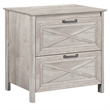 Saint Birch Megan Wood 2 drawer Lateral Filing Cabinet in Washed Gray