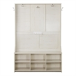 Saint Birch Salisbury Wood Hall Tree and Shoe Bench in  Antique White
