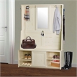 Saint Birch Salisbury Wood Hall Tree and Shoe Bench in  Antique White
