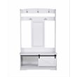 Sanit Birch Hawksbury Transitional White Hall Tree & Shoe Bench