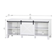 Saint Birch Austin Farmhouse White TV Stand