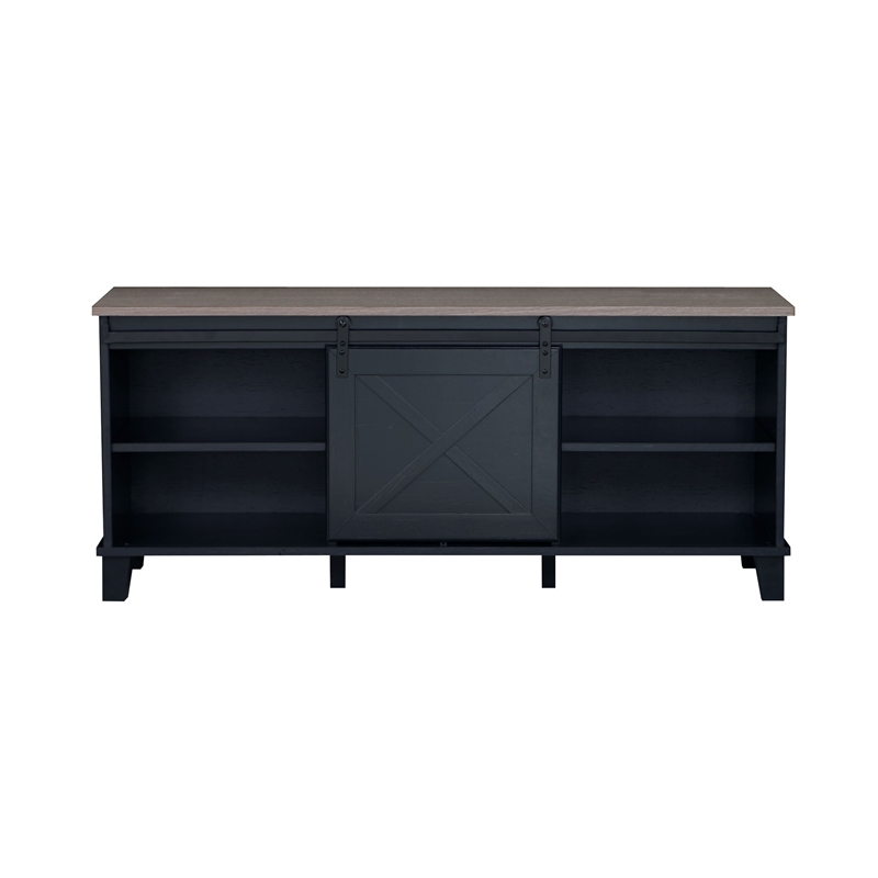 Saint Birch Austin Farmhouse Black TV Stand