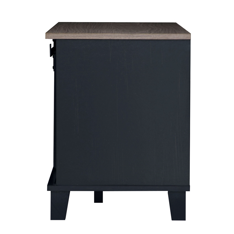 Saint Birch Austin Farmhouse Black TV Stand