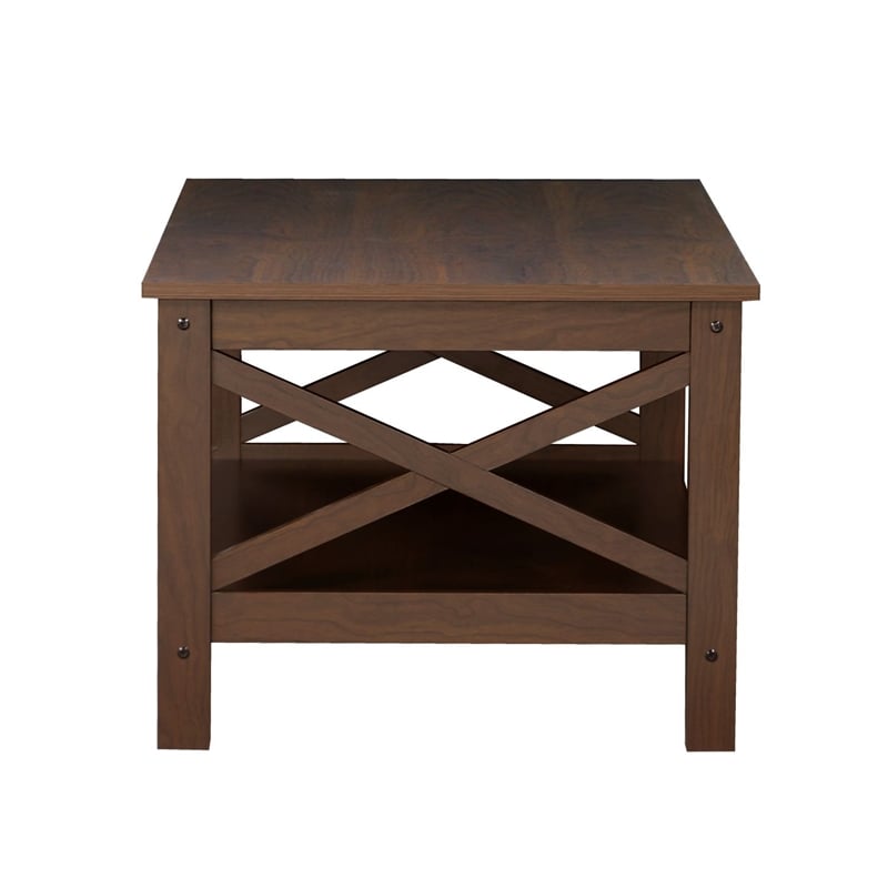 Saint Birch Lambert Modern Farmhouse Rosewood Grain Coffee Table