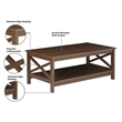 Saint Birch Lambert Modern Farmhouse Rosewood Grain Coffee Table