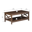 Saint Birch Lambert Modern Farmhouse Rosewood Grain Coffee Table