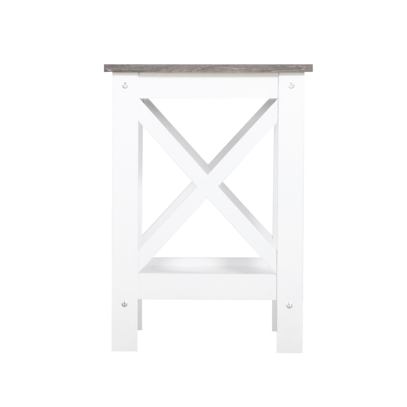 Saint Birch Lambert Modern Farmhouse White End Table