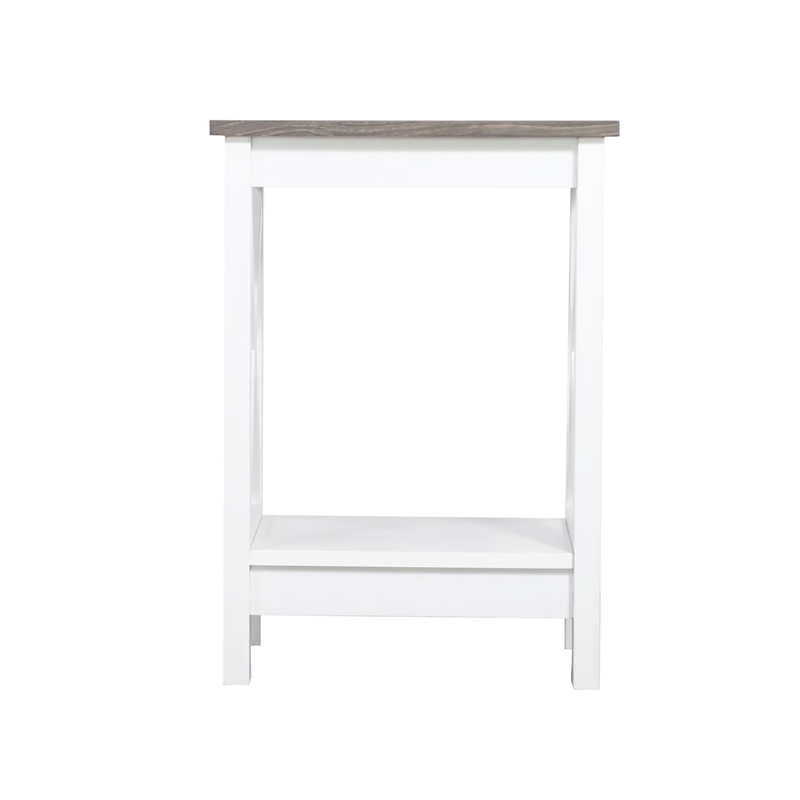 Saint Birch Lambert Modern Farmhouse White End Table