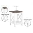 Saint Birch Lambert Modern Farmhouse White End Table