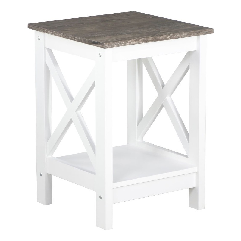Saint Birch Lambert Modern Farmhouse White End Table
