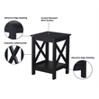 Saint Birch Lambert Modern Farmhouse Black Oak End Table