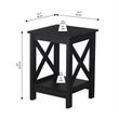 Saint Birch Lambert Modern Farmhouse Black Oak End Table