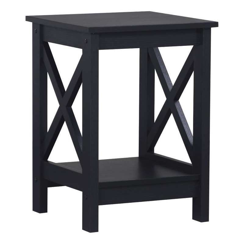 Saint Birch Lambert Modern Farmhouse Black Oak End Table
