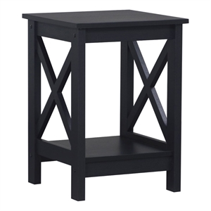 Saint Birch Lambert Modern Farmhouse Black Oak End Table