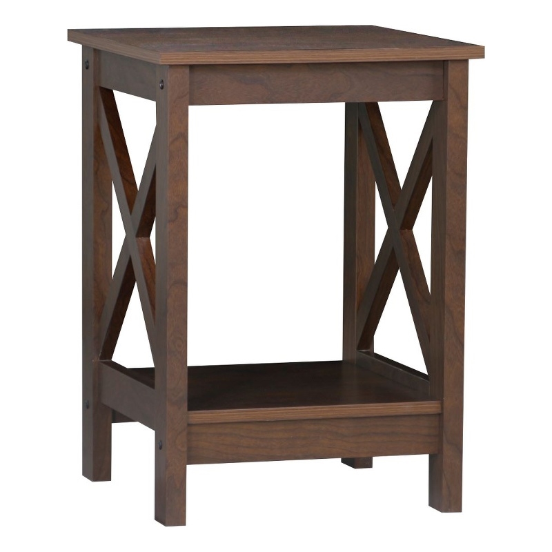 Saint Birch Lambert Modern Farmhouse Rosewood Grain End Table