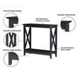 Saint Birch Lambert Modern Farmhouse Black Oak Console Table