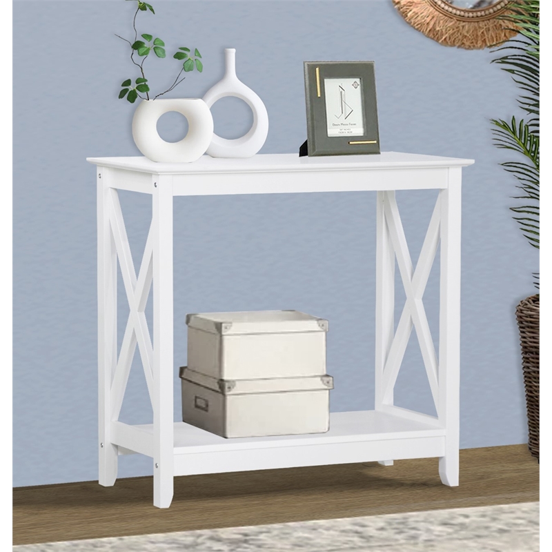 Saint Birch Lambert Modern Farmhouse White Console Table